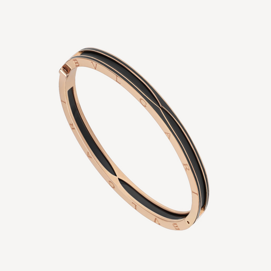 [Blar]ZERO 1 PINK GOLD WITH MATTE BLACK CERAMIC BRACELET