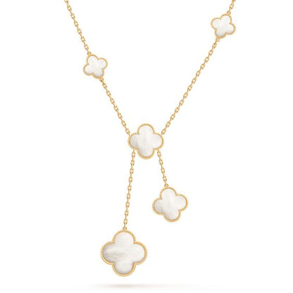 [VCA]CLOVER MOTHER OF PEARL NECKLACE 6 MOTIF