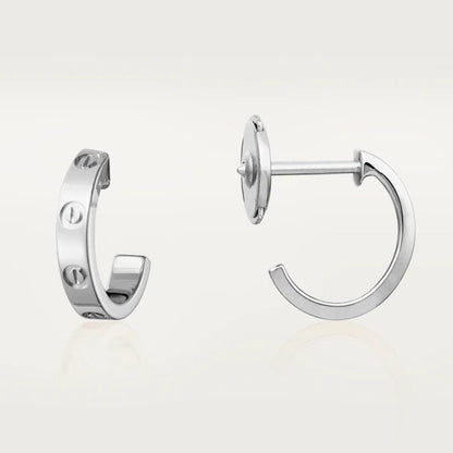 [CAT]LOVE EARRINGS 2.65MM SILVER