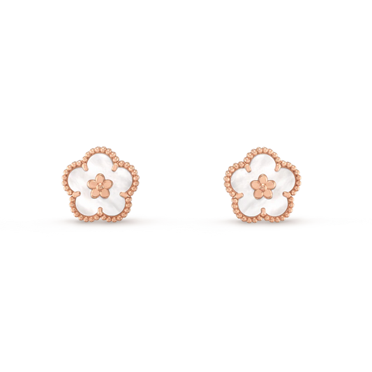 [VCA]LUCKY PINK GOLD WHITE MOP EARRINGS