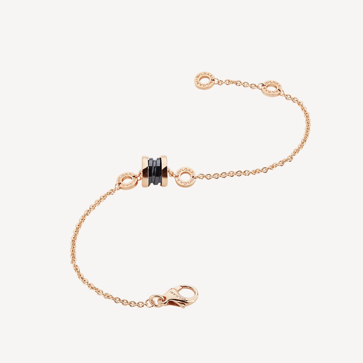 [Blar]ZERO 1 SOFT PINK GOLD AND BLACK CERAMIC BRACELET