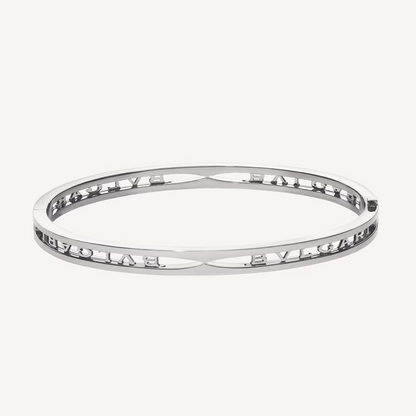 [Blar]ZERO 1 SPIRAL LOGO SILVER BRACELET