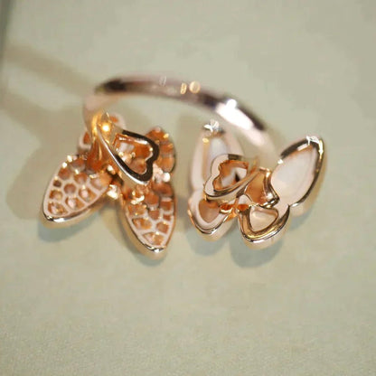 [VCA]TWIN BUTTERFLY DIAMOND MOP RING