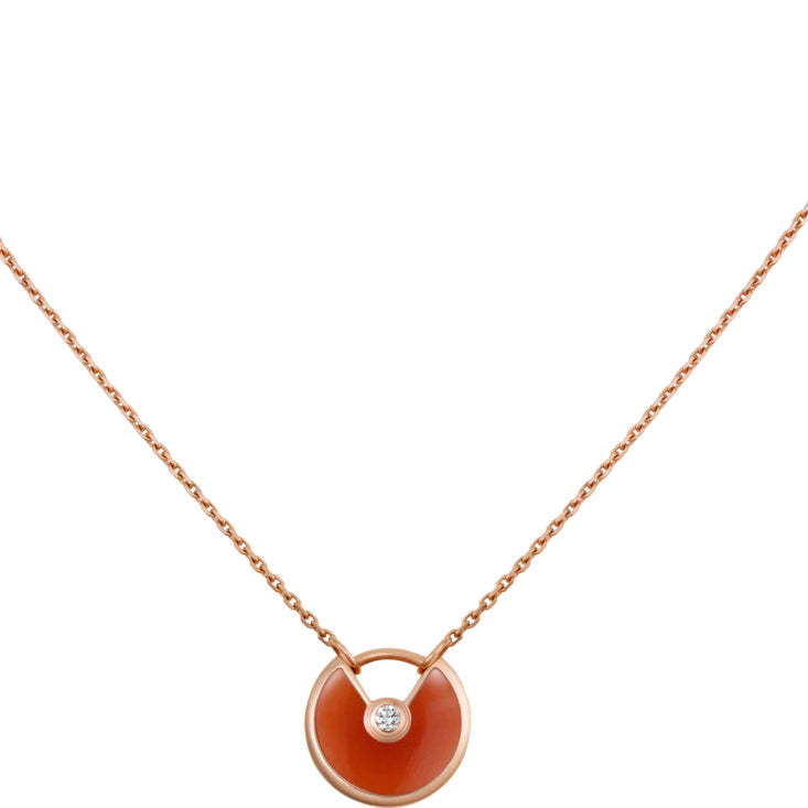 [Chau]AMULETTE GOLD CARNELIAN ONYX NECKLACE