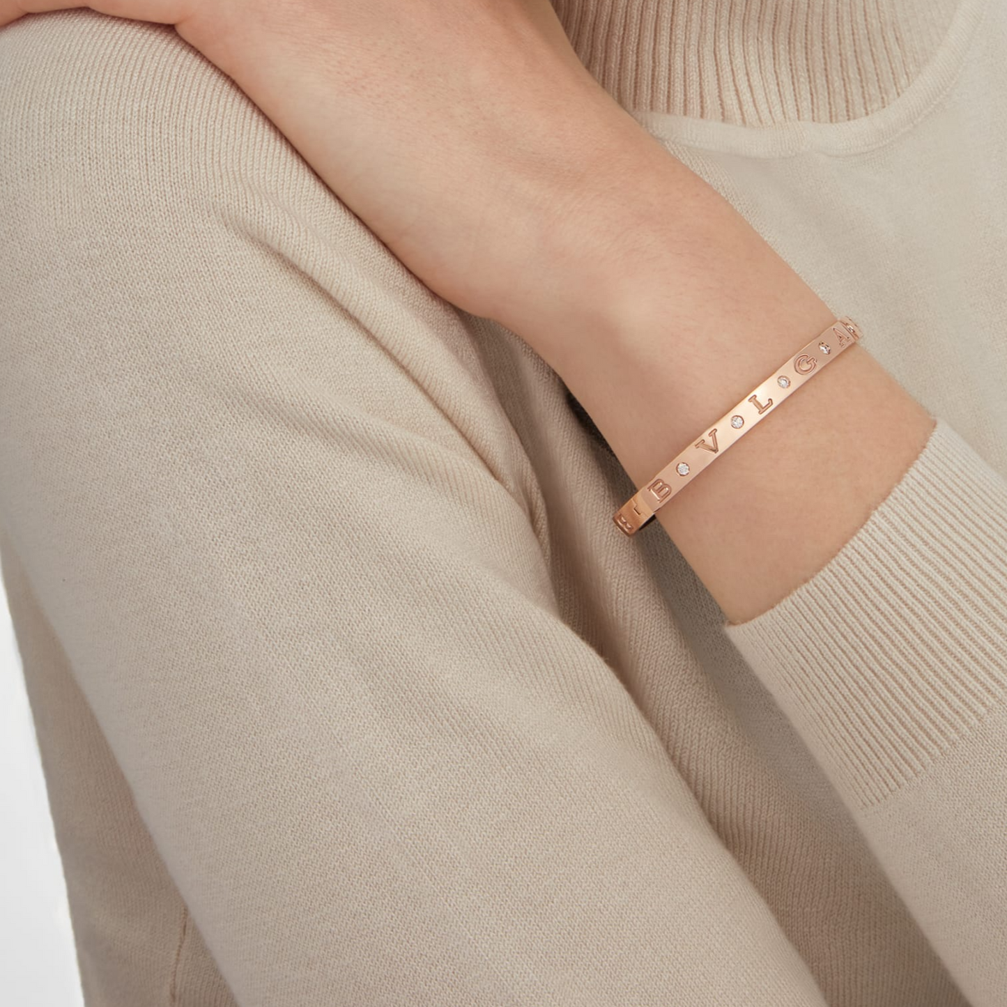 [Blar]ZERO 1 PINK GOLD 12 DIAMONDS BRACELET