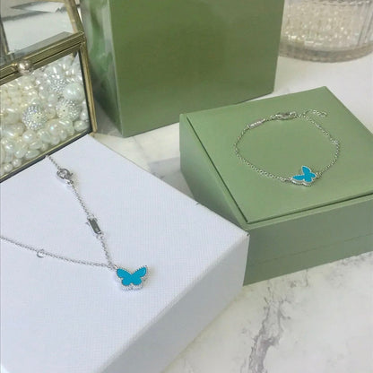 [VCA]BUTTERFLY TURQUOISE BUTTERFLY BRACELET SILVER