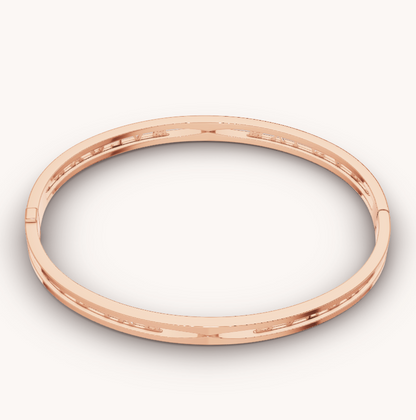 [Blar]ZERO 1 SPIRAL LOGO PINK GOLD BRACELET