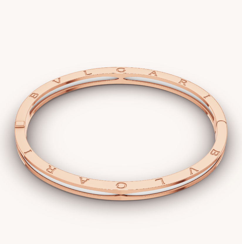 [Blar]ZERO 1 PINK GOLD WITH WHITE CERAMIC BRACELET