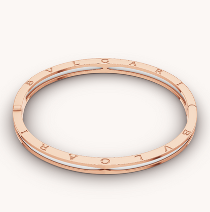 [Blar]ZERO 1 PINK GOLD WITH WHITE CERAMIC BRACELET