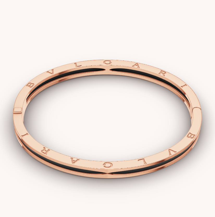 [Blar]ZERO 1 PINK GOLD WITH BLACK CERAMIC BRACELET