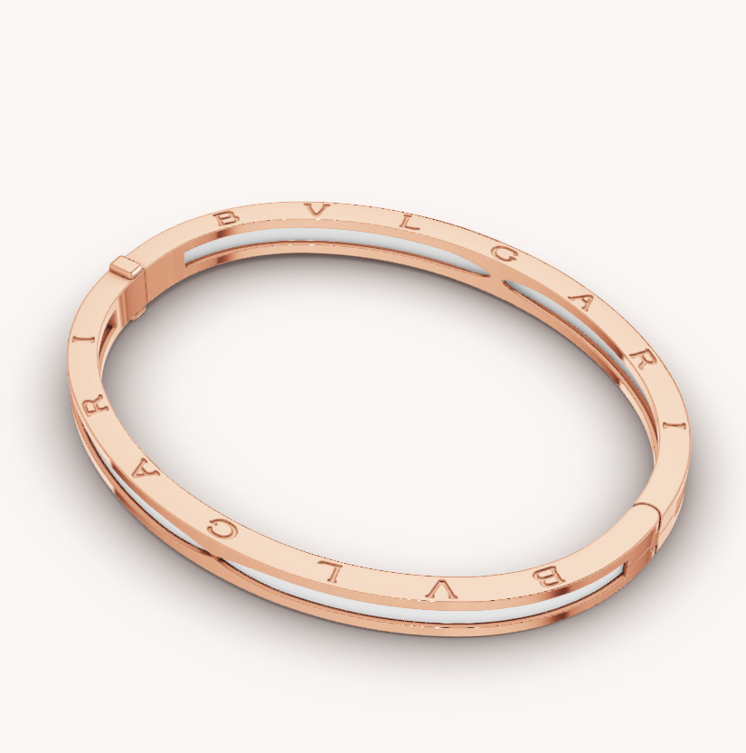 [Blar]ZERO 1 PINK GOLD WITH WHITE CERAMIC BRACELET