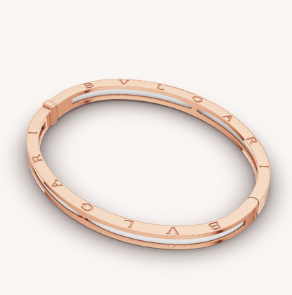 [Blar]ZERO 1 PINK GOLD WITH WHITE CERAMIC BRACELET