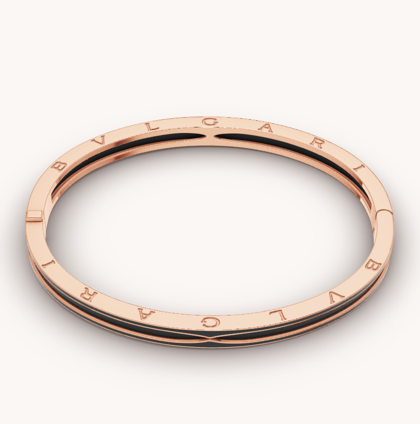 [Blar]ZERO 1 PINK GOLD WITH MATTE BLACK CERAMIC BRACELET