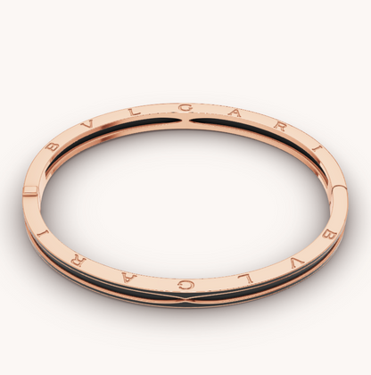 [Blar]ZERO 1 PINK GOLD WITH MATTE BLACK CERAMIC BRACELET