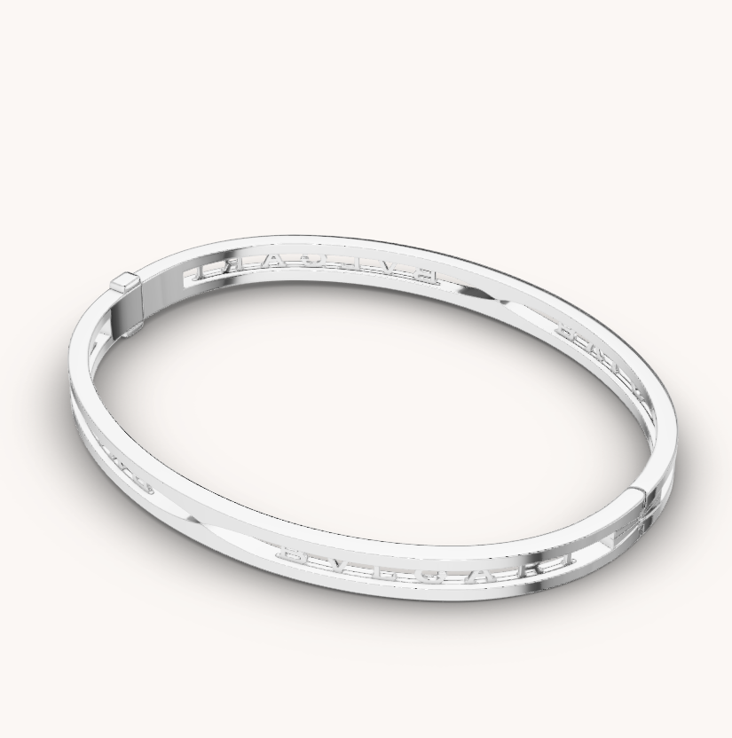 [Blar]ZERO 1 SPIRAL LOGO SILVER BRACELET