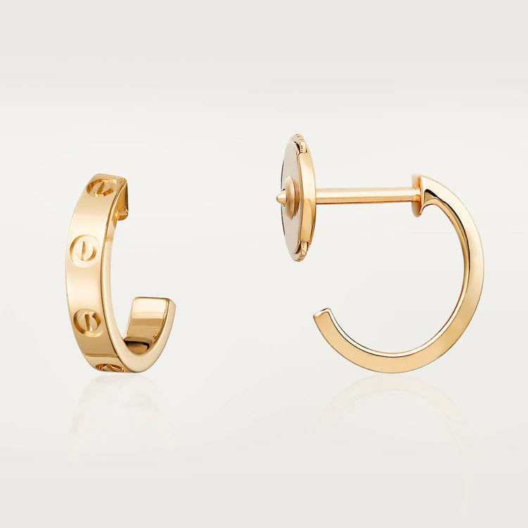 [CAT]LOVE EARRINGS 2.65MM PINK GOLD