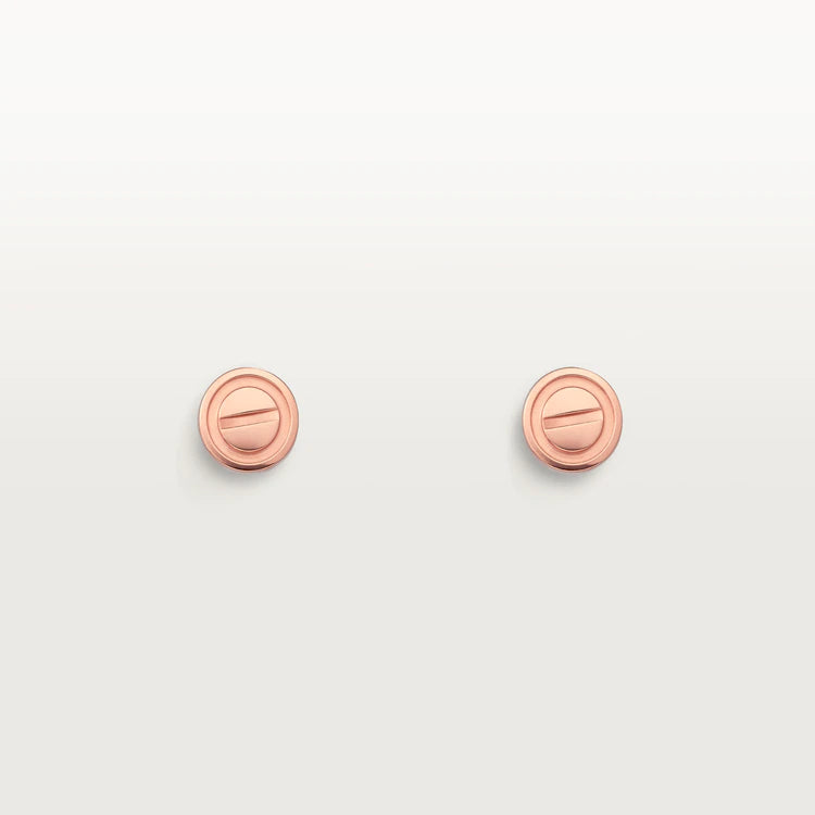 [CAT]LOVE EARRINGS PINK GOLD 10MM