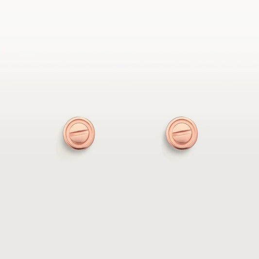 [CAT]LOVE EARRINGS PINK GOLD 10MM