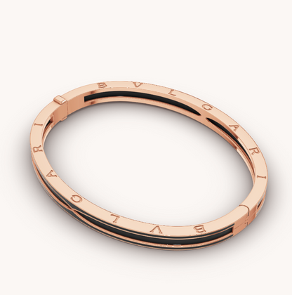 [Blar]ZERO 1 PINK GOLD WITH MATTE BLACK CERAMIC BRACELET