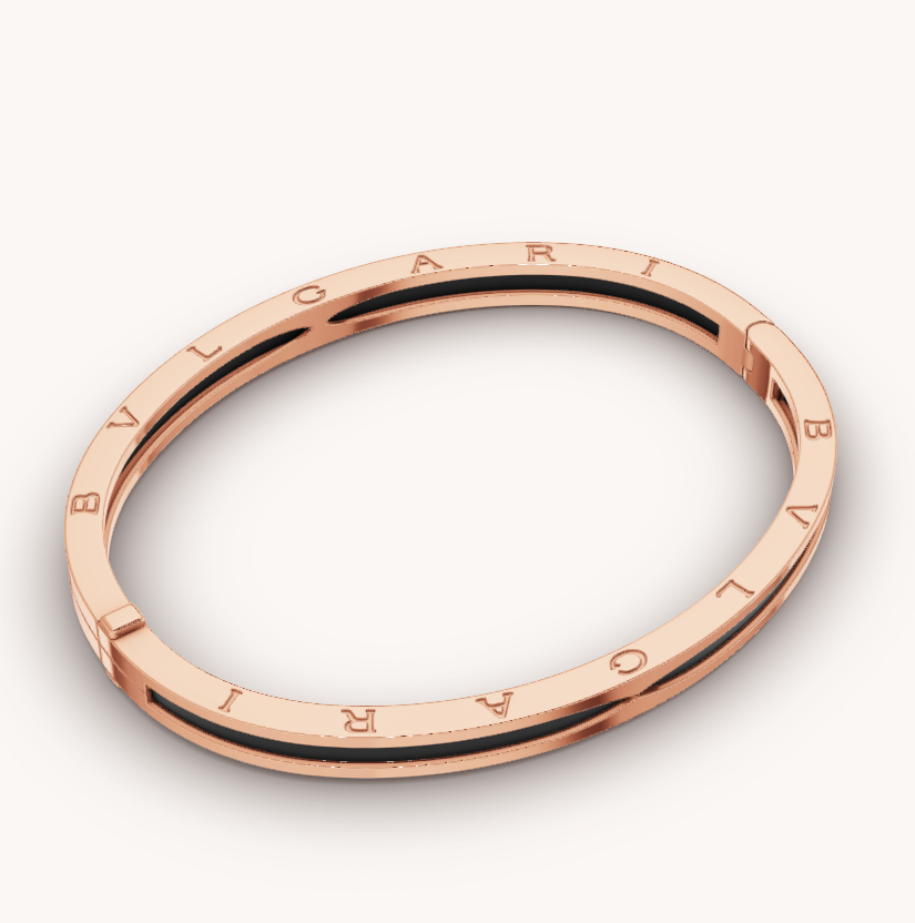 [Blar]ZERO 1 PINK GOLD WITH BLACK CERAMIC BRACELET