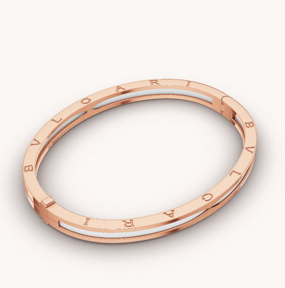 [Blar]ZERO 1 PINK GOLD WITH WHITE CERAMIC BRACELET