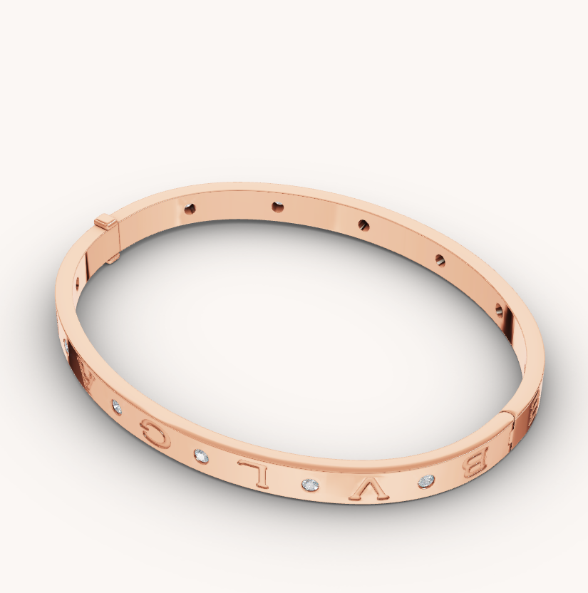 [Blar]ZERO 1 PINK GOLD 12 DIAMONDS BRACELET