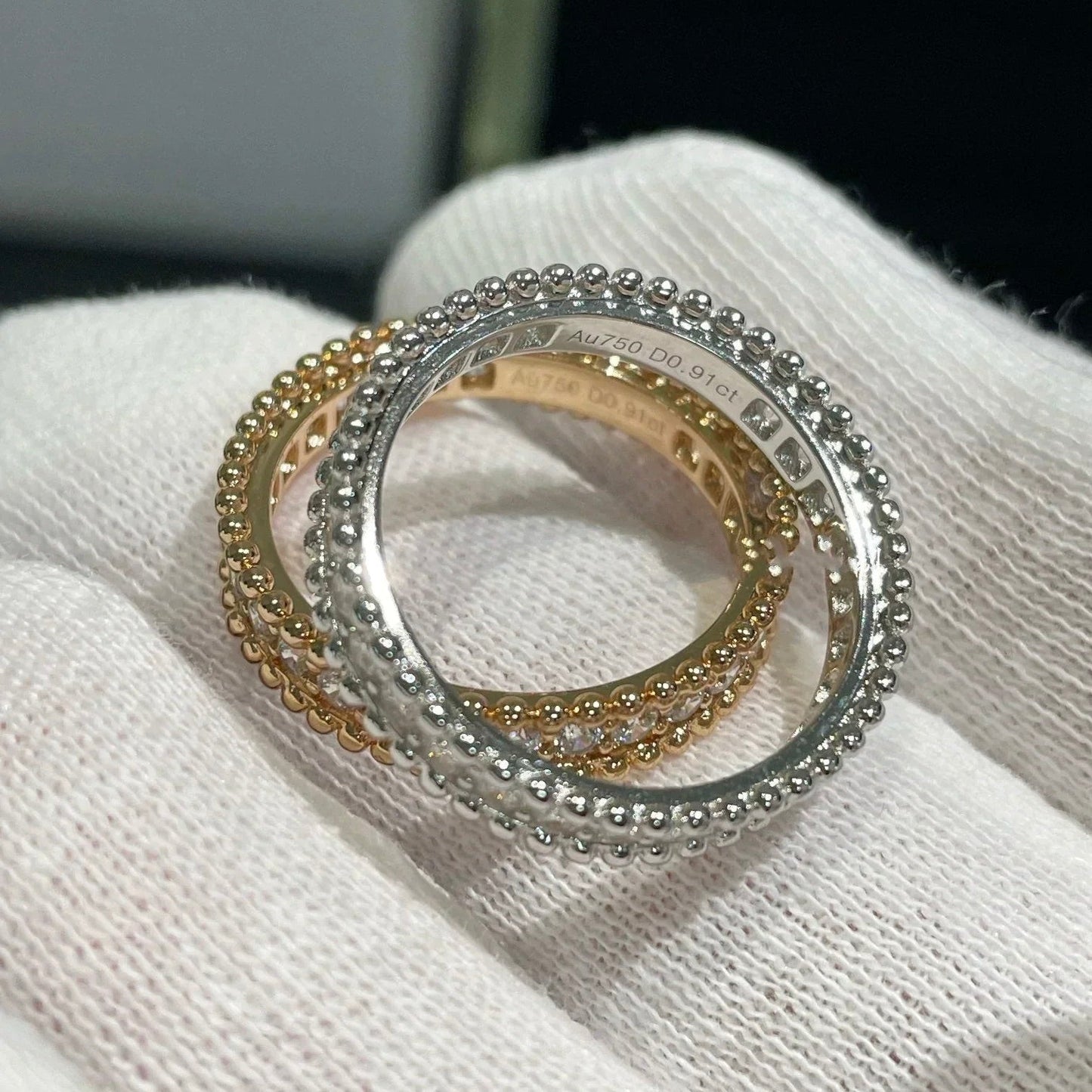 [VCA]PERLEE DIAMOND ROSE GOLD RING