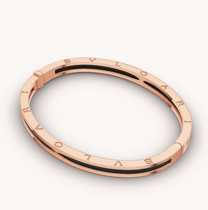 [Blar]ZERO 1 PINK GOLD WITH BLACK CERAMIC BRACELET