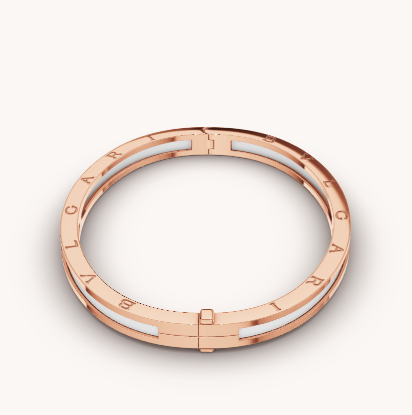 [Blar]ZERO 1 PINK GOLD WITH WHITE CERAMIC BRACELET