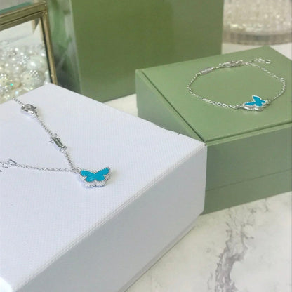 [VCA]BUTTERFLY TURQUOISE BUTTERFLY BRACELET SILVER