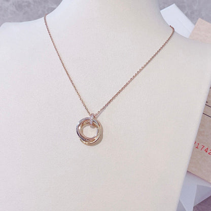 [CAT]TRINITY NECKLACE GOLD  DIAMONDS