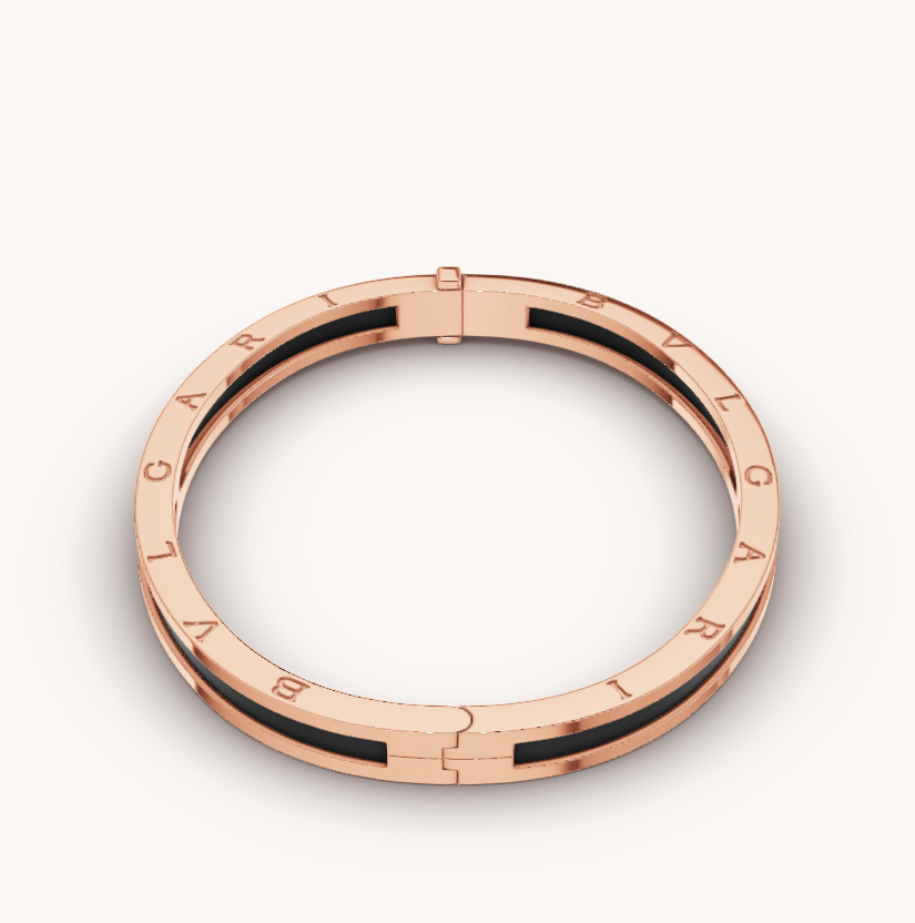 [Blar]ZERO 1 PINK GOLD WITH BLACK CERAMIC BRACELET