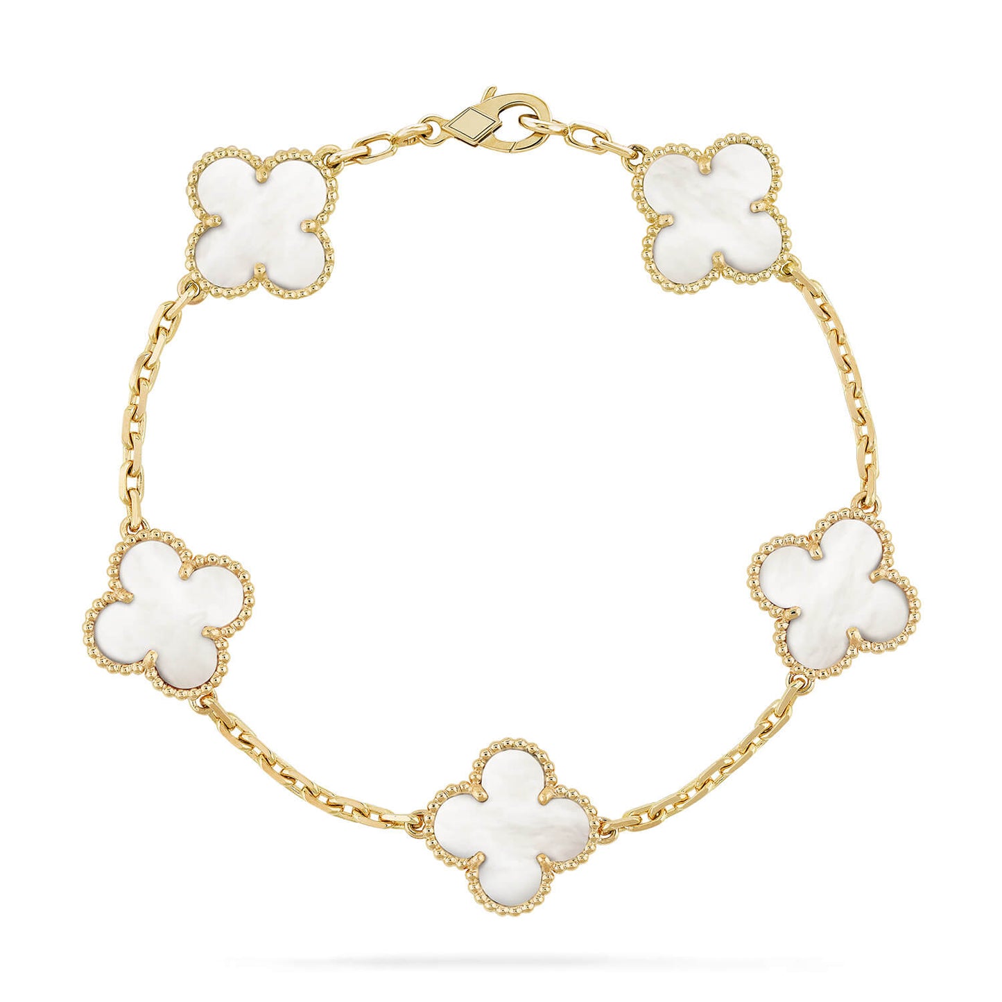 [VCA]CLOVER  5 MOTIF WHITE MOP BRACELET