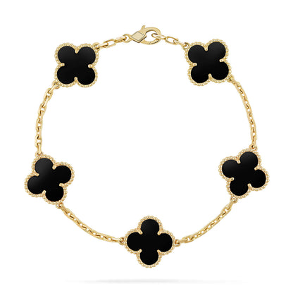 [VCA]CLOVER  5 MOTIFS BLACK ONYX BRACELET