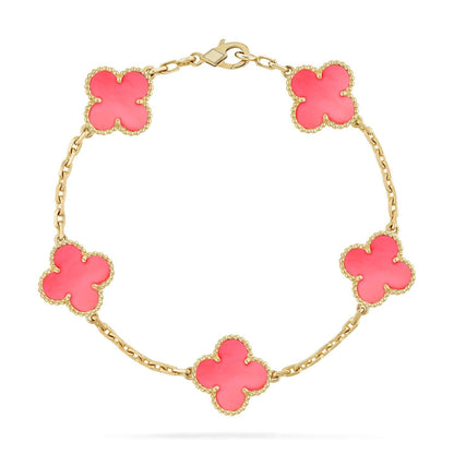 [VCA]CLOVER 5 PINK MOP BRACELET