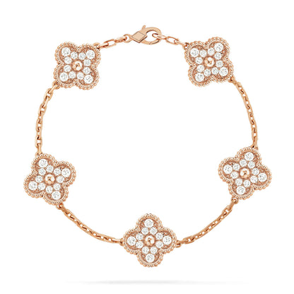 [VCA]CLOVER 5 MOTIFS  FULL DIAMOND BRACELET