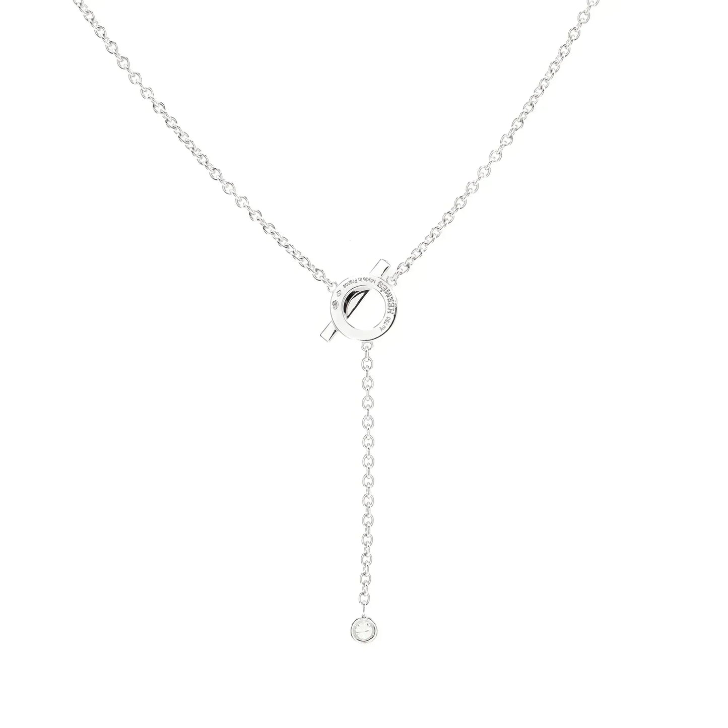 [Hmes]FINESSE SILVER DIAMOND NECKLACE