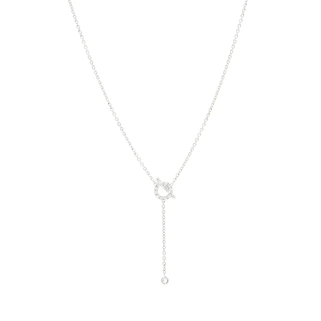 [Hmes]FINESSE SILVER DIAMOND NECKLACE