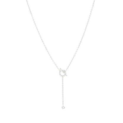 [Hmes]FINESSE SILVER DIAMOND NECKLACE