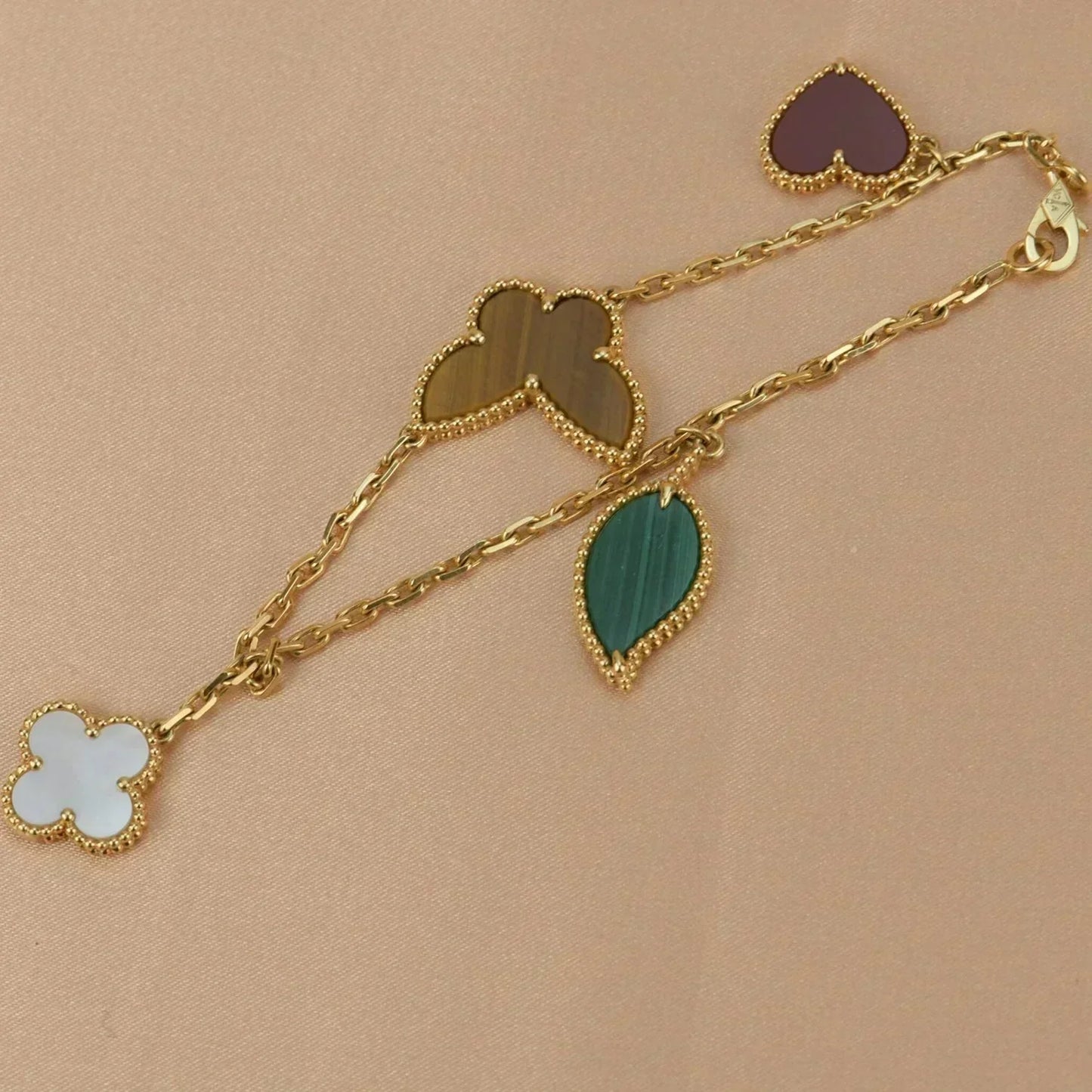 [VCA]LUCKY SPRING 5 MOTIF GOLD BRACELET