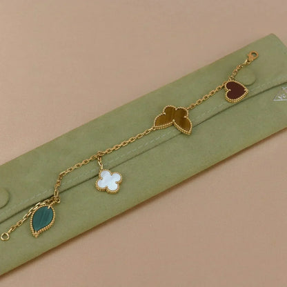 [VCA]LUCKY SPRING 5 MOTIF GOLD BRACELET