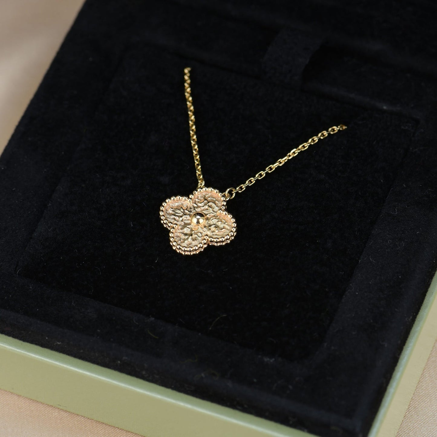 [VCA]CLOVER 15MM  BRONZING NECKLACE