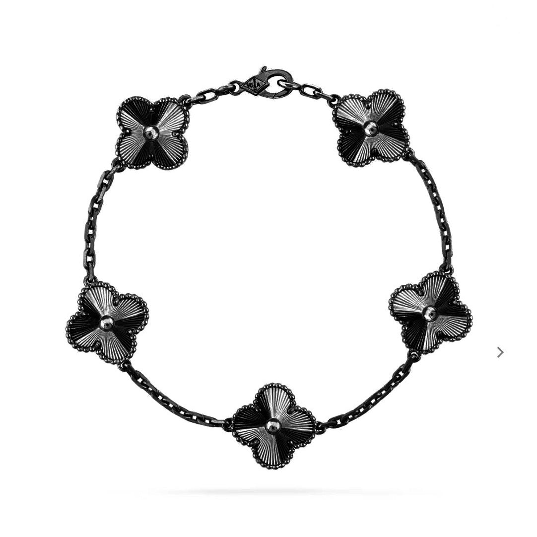 [VCA]CLOVER 5 MOTIF BLACK BRACELET