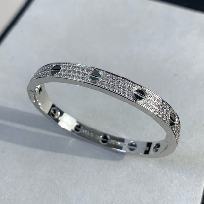 [CAT]LOVE BRACELET 6.1MM DIAMOND-PAVED CERAMIC