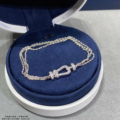 [Frd]FORCE SMALL HORSESHOE  DIAMOND CHAIN ROPE BRACELET