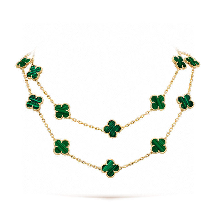 [VCA]CLOVER 20 MOTIFS MALACHITE GOLD