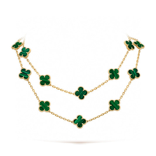 [VCA]CLOVER 20 MOTIFS MALACHITE GOLD