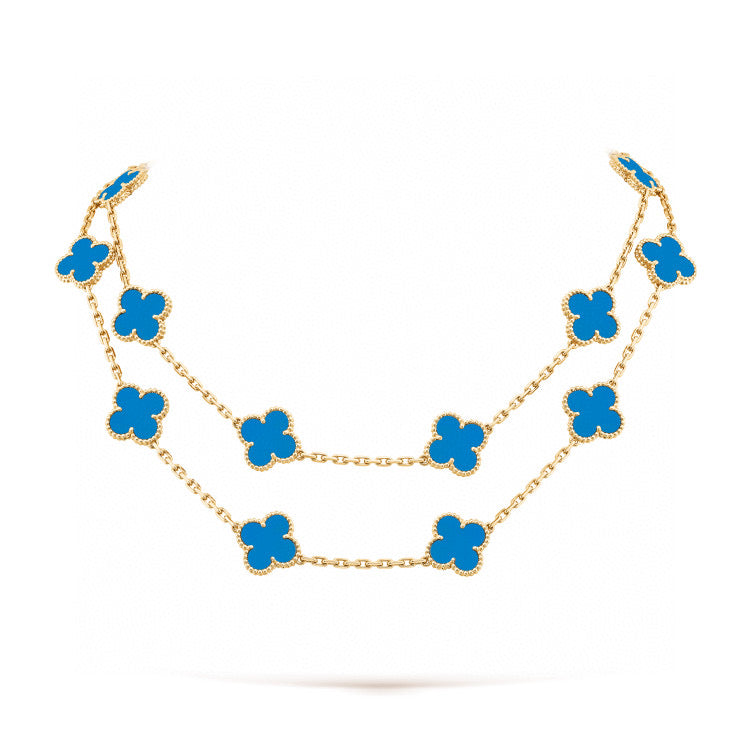 [VCA]CLOVER 20 MOTIFS TURQUOISE GOLD