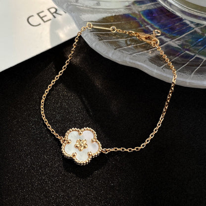 [VCA]LUCKY WHITE MOP PLUM BLOSSOM  BRACELET