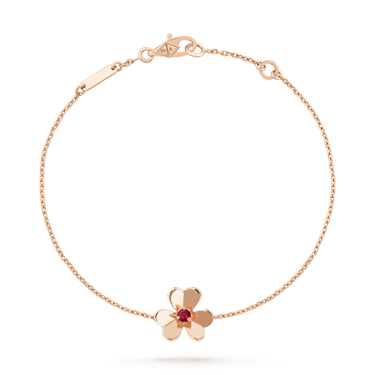 [VCA]FRIVOLE GOLD FLOWER PINK MALACHITE BRACELET